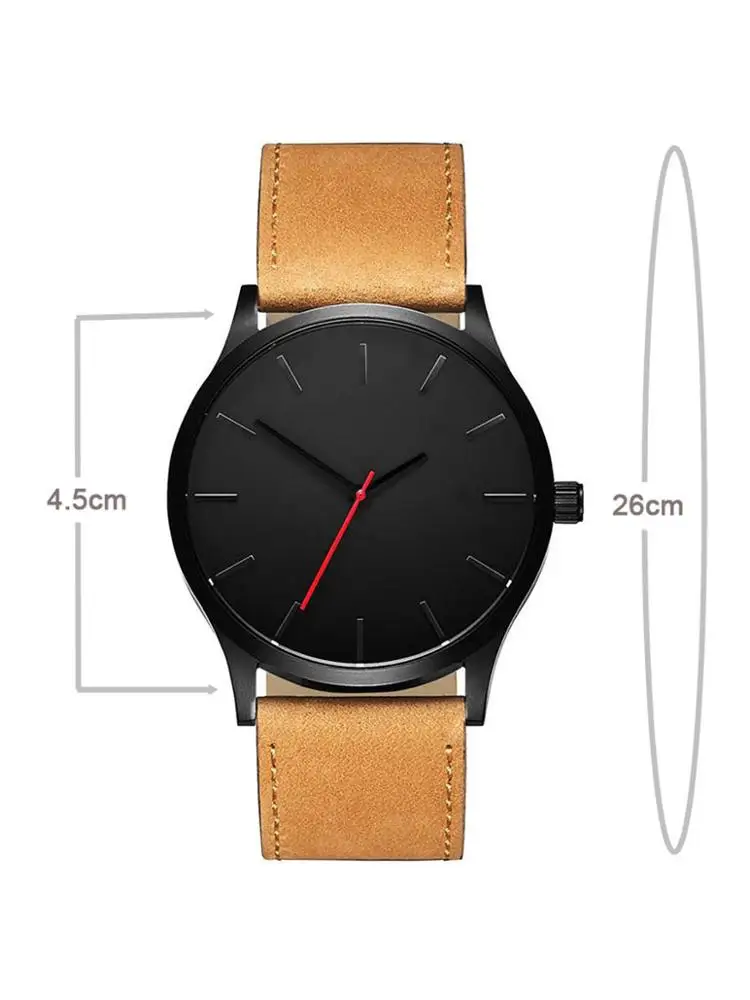 Reloj 2019 Fashion Large Dial Quartz Men Watch Leather Sport watches High Quality Clock Wristwatch Relogio Masculino