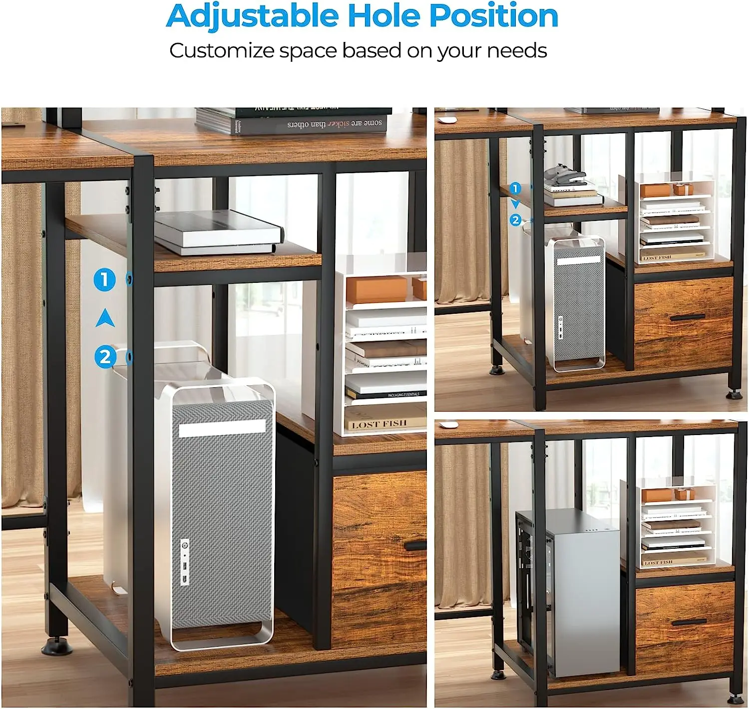 LANGTOO Furniture Internet Cafe Height Adjustable Gaming Home Offices Computer Office CEO Table Design Desk