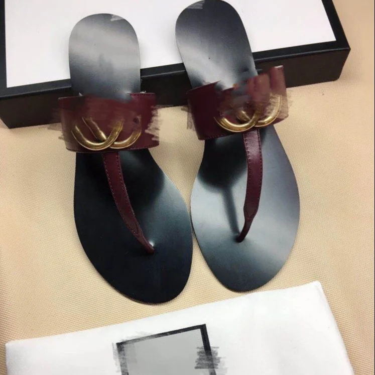 
2021 Female Designer Famous Brand tady flat summer Fashion flip flops Women Sandals 