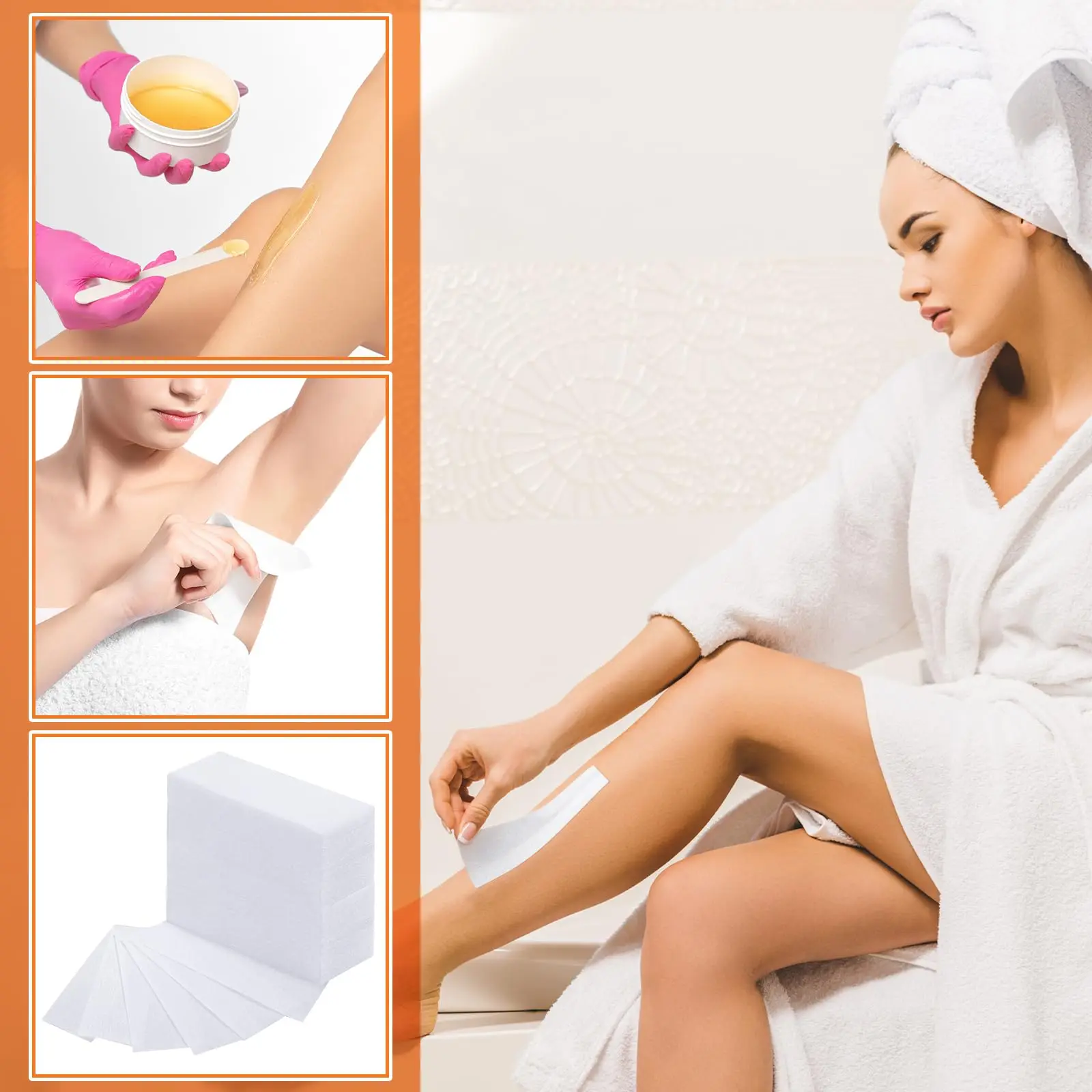 Customized Factory Direct Non Woven Wax Strip Roll Epilation Paper Rolls Nonwoven Waxing Strip Rolls