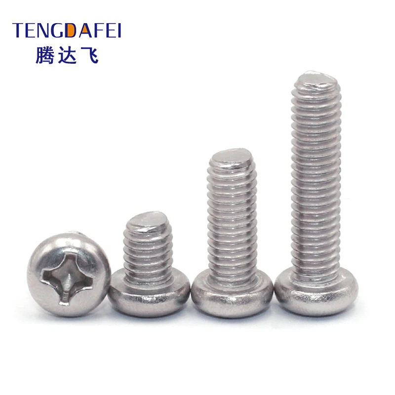 Titanium screw Titanium bolts 818 pan head cross bolt round head screw titanium machine nail M3M4M5M6