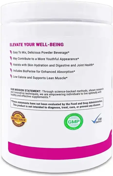 Hot Sale Hydrolyzed Collagen Peptides Protein Powder Skin Supplement Build Lean Muscle Restore Natural Energy