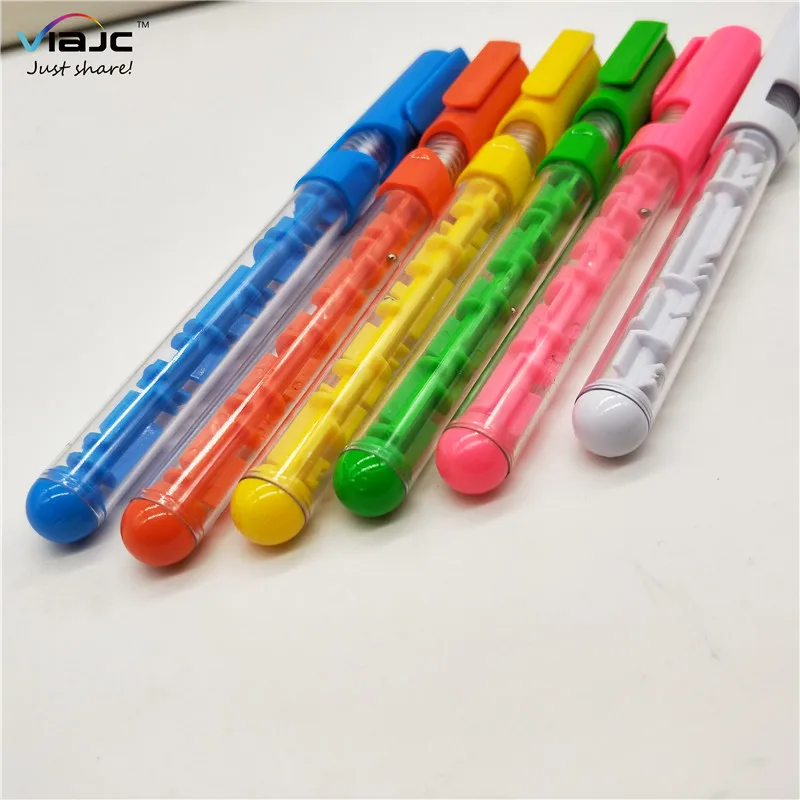Longorgeous  2019 new design stationary and office supplies 3d Labyrinth maze phone holder pen with logo printed for students be