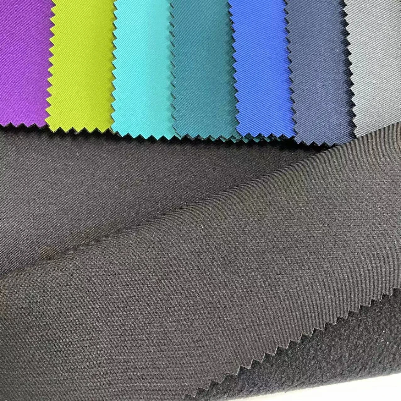 100% Polyester Soft Shell Twill Breathable Waterproof Windproof TPU Bonded Fleece 3 Layer Softshell Fabric For Jacket