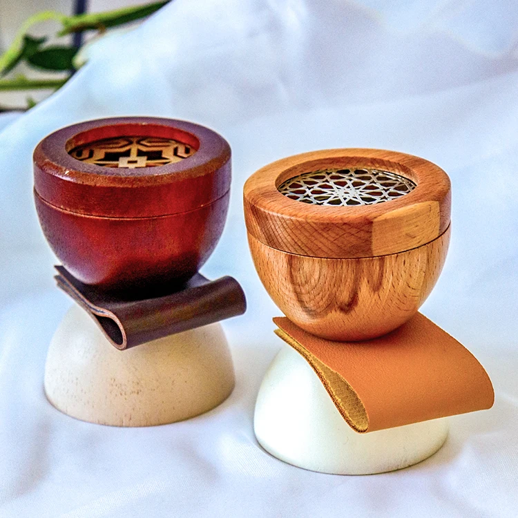Creative Design Wooden Incense Burner Bakhoor Burner Wood Arabic Censer Incense Holder