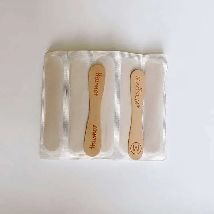 Экологичные деревянные ложки/палочки для мороженого с логотипом