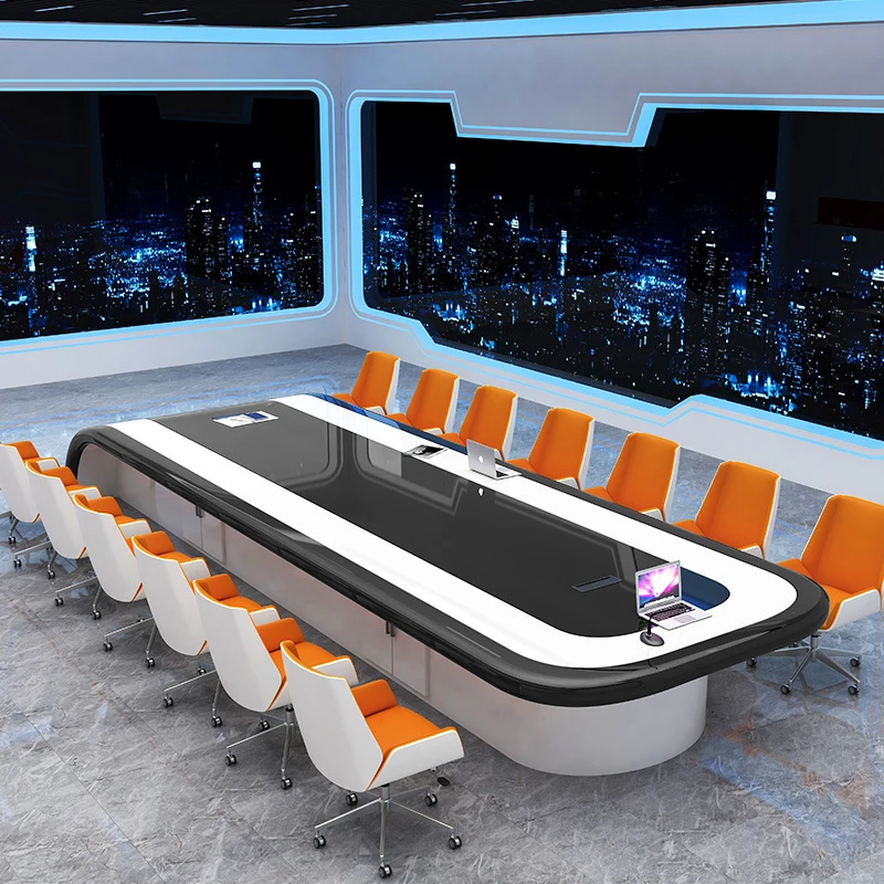 Современный современный набор офисной мебели Простой прямоугольный офисный стол для встреч