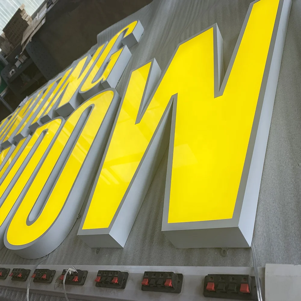 Custom Made Stores Hotels Shops Advertising Displays Front lit Signage 3D Illuminated LED Channel Letter Signs