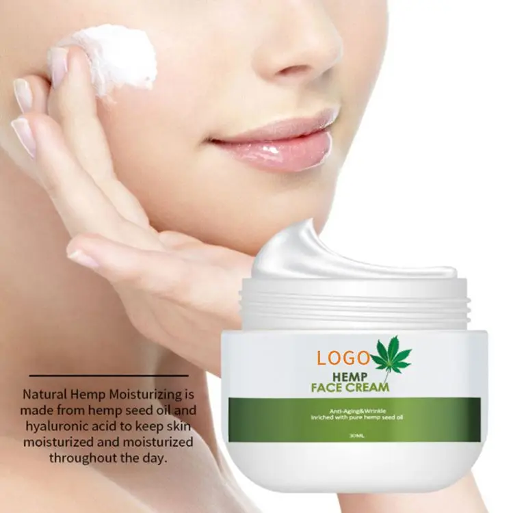 Private label organic CBD face cream skin care hemp moisturizing hemp cream