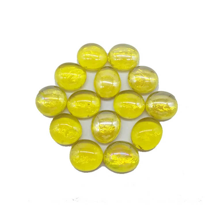 wholesale bulk decorative clear colored crystal glass gems flat glass marbles for vase filler