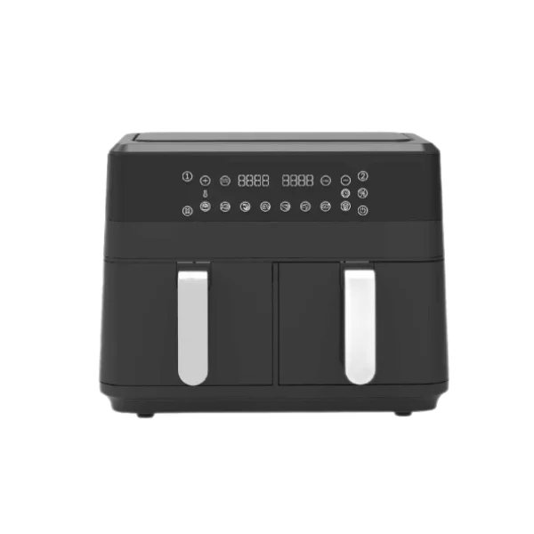 Smart 4.5L+4.5L Double Baskets Oven Oil Free Frying Cooker Temperature Control Heating Healthy Cooking Electric Air Fryer