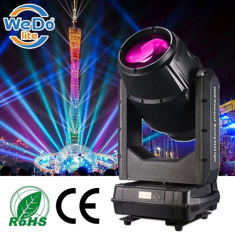 Outdoor Moving Head Beam 380 IP65 Cabeza Movil Sky Beam Searchlight 380w Waterproof Moving Head Light