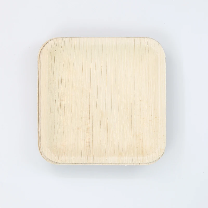 Eco disposable compostable 7 10 12 inch areca palm leaf food plates