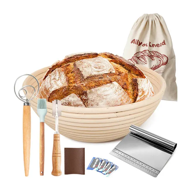baking pastry equipment accessories supplies dough Bread proving bannetons rattan proof basket baking tool set for bake bread