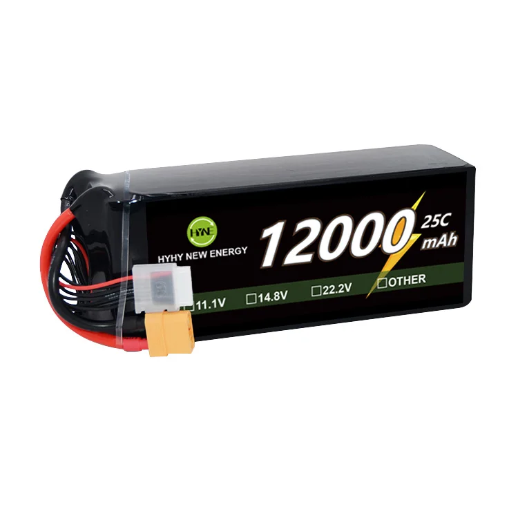 4S 25C 14.8V 12000mAh Lithium battery can be customized by LIPO battery OEM factory for agriculture planting drone