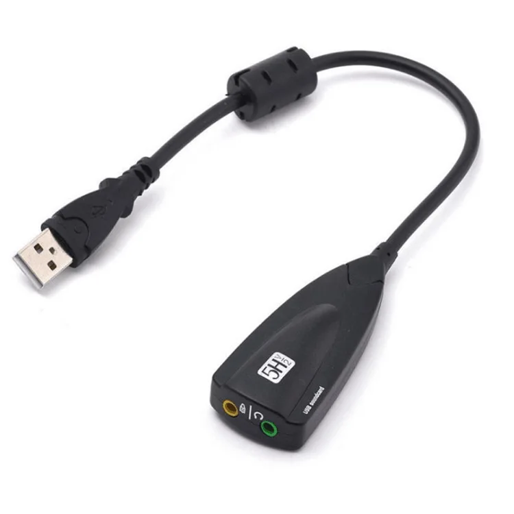 For Laptop PC Professional 5HV2 3D usb to Audio Headset Microphone 3.5mm Antimagnetic External USB 7.1 Audio Sound Card Adapter (1600715680302)