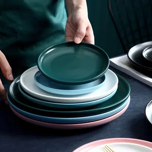 Custom Porcelain Dinner Set of Plates for Restaurant Hotel Fine Porcelain Dinner Set