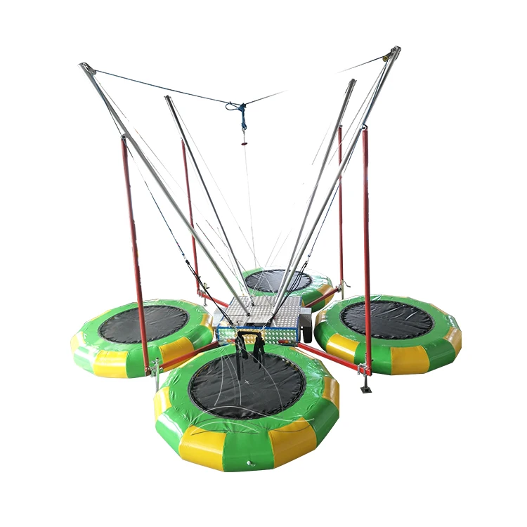 new design adults jumping 4 man bungee trampoline indoor with cheap price
