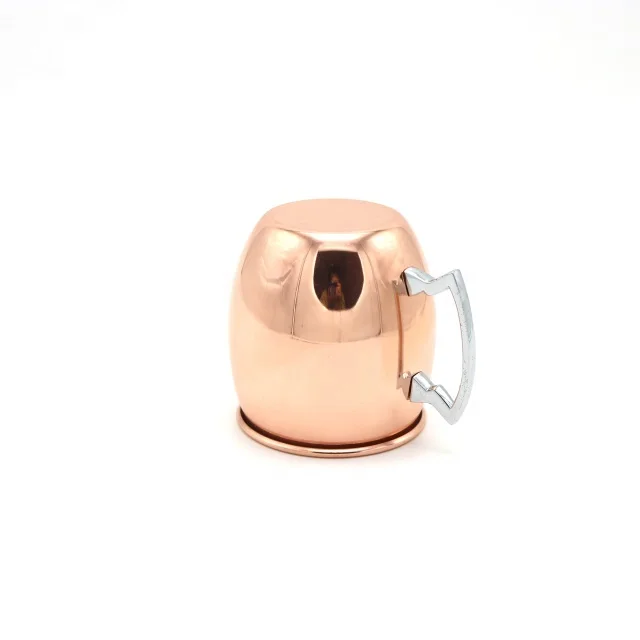 16oz Solid Handcraft Moscow Mule Drum Copper Plated Drinks Coffee Beer Cocktail Vodka Mint Julep Ginger Tea Mug Cup