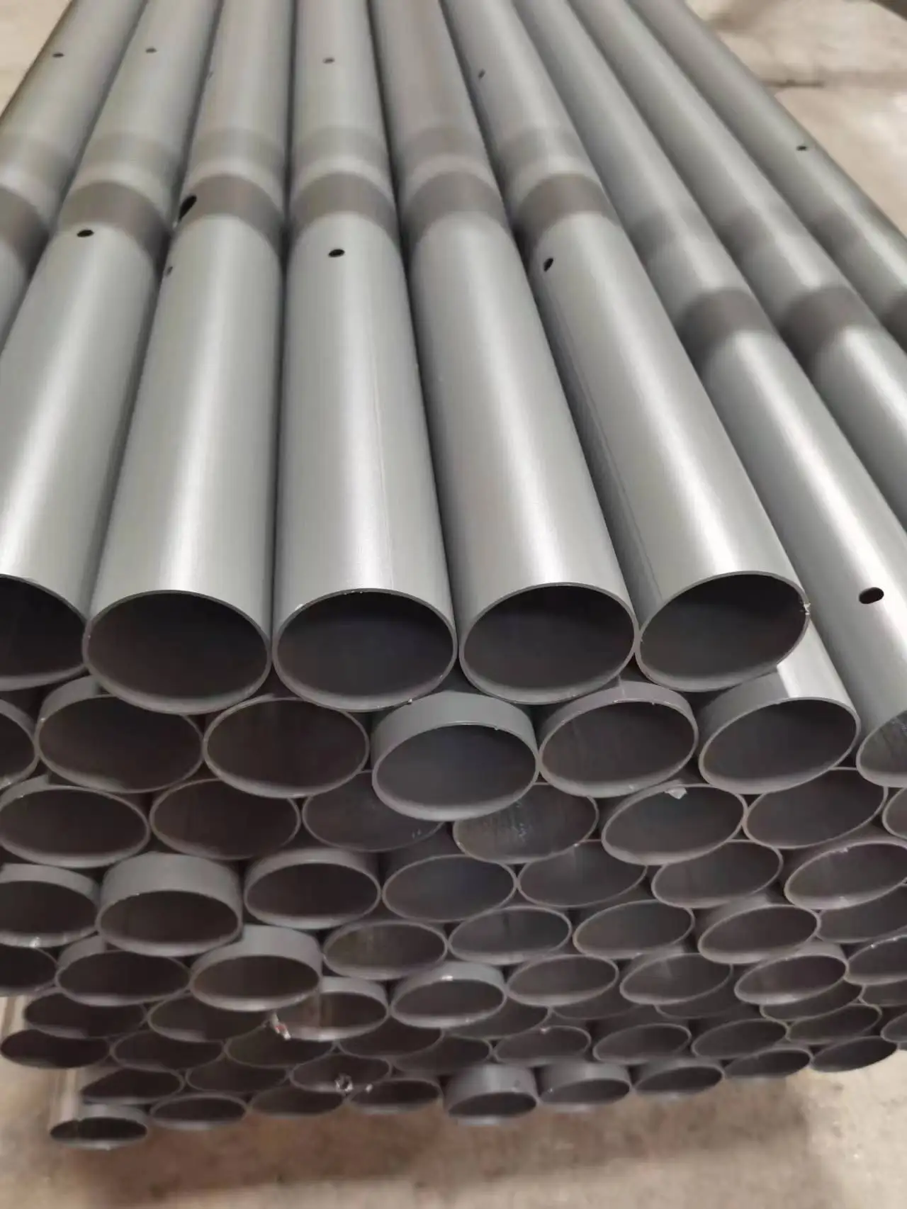 Osum 4m 5m 6m acrylic led street light poles black white blue painted aluminum metal poles lamp post outdoor