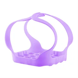 Durable food vegetable microwave heat insulation anti scalding silica gel steamer