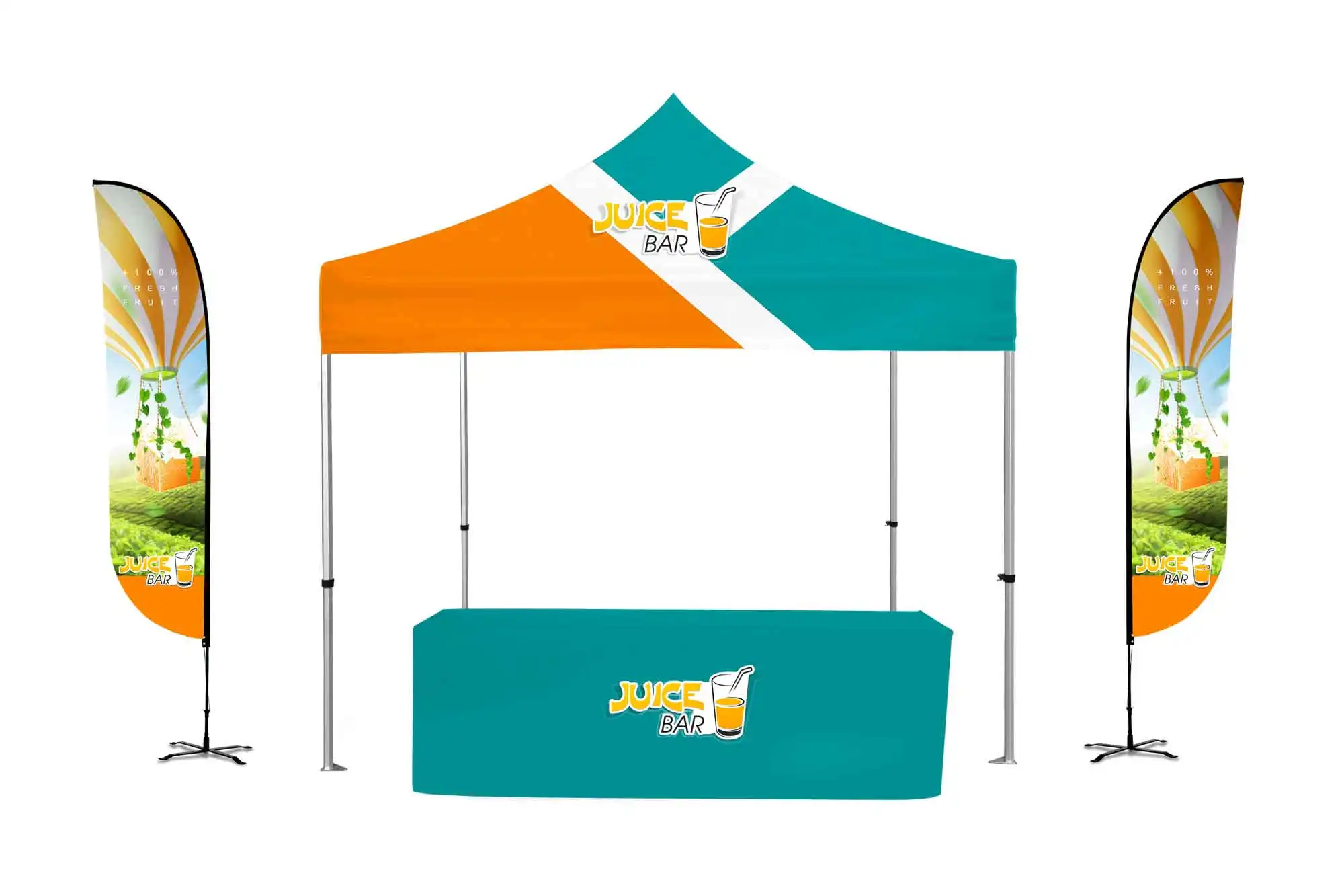 Factory Custom Size Premium Outdoor Tents for Motor Racing Event Competitive Trade Show Canopy with Flag