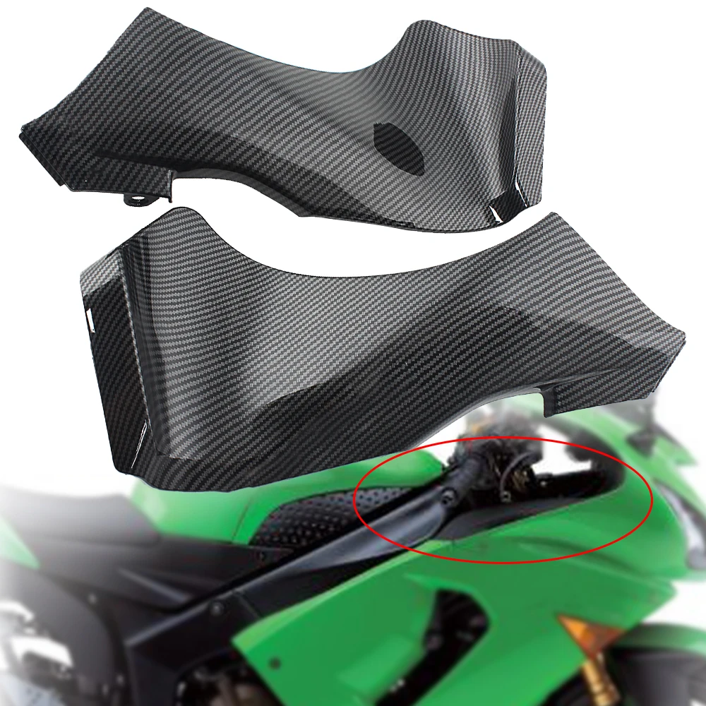 Боковая обтекатель для воздуховода из углеродного волокна подходит KAWASAKI Ninja ZX6R ZX636 2005-2006 C