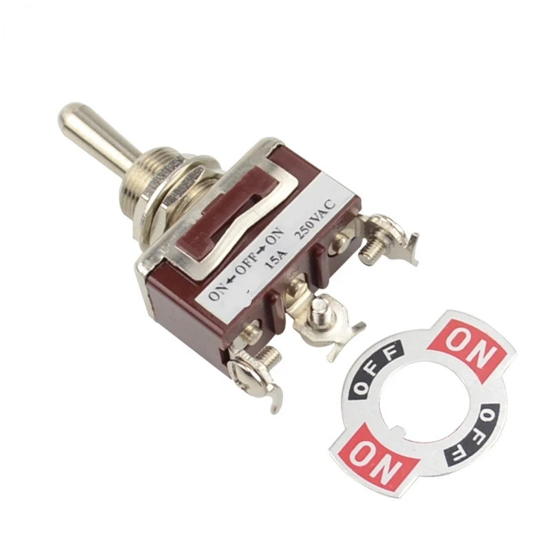 one side latching , the other side momentary 12mm 3 Pin 3 Position button power toggle switch