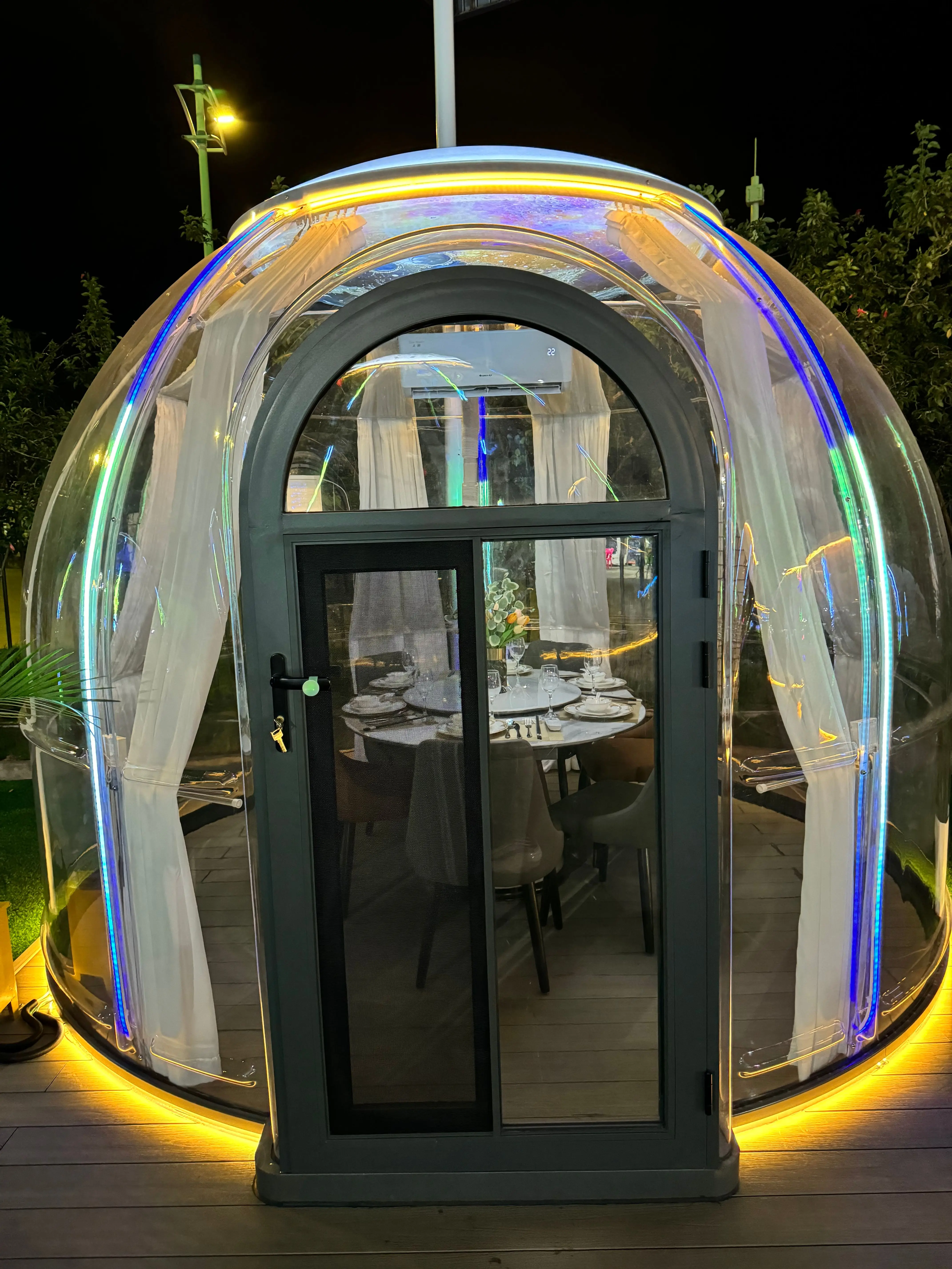 Modern Style Clear Polycarbonate Bubble House Insulated Prefab Picnic Dome Tent for Hotel Party Use Green Container Material