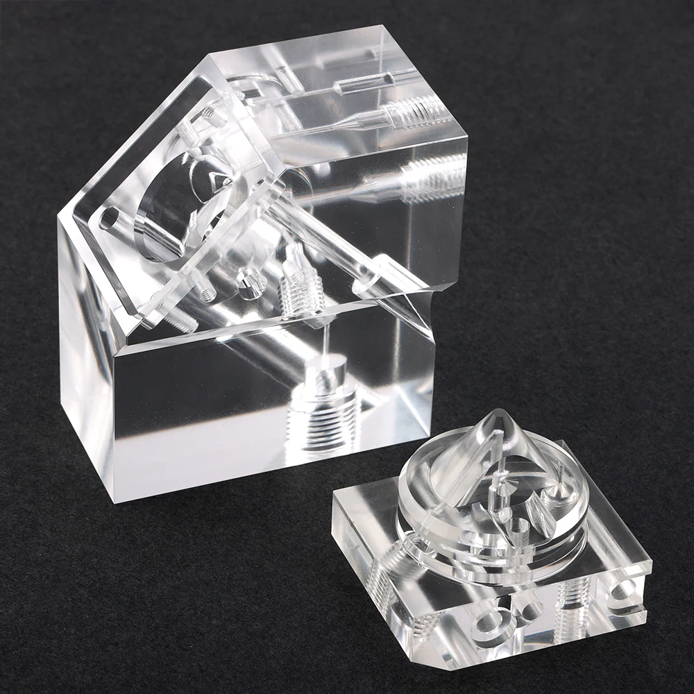 Высокоточный CNC изготовленный на заказ акриловый коллектор точность H12 клапан изготовленные акриловые детали
