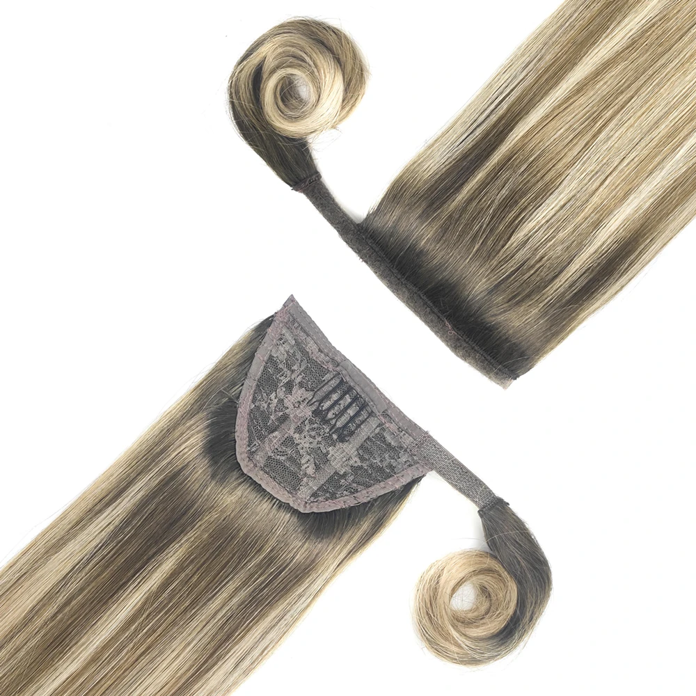 
Natural Looking Clip in Ponytail Virgin Human Hair 22 inches Ponytail Hair Extensions 