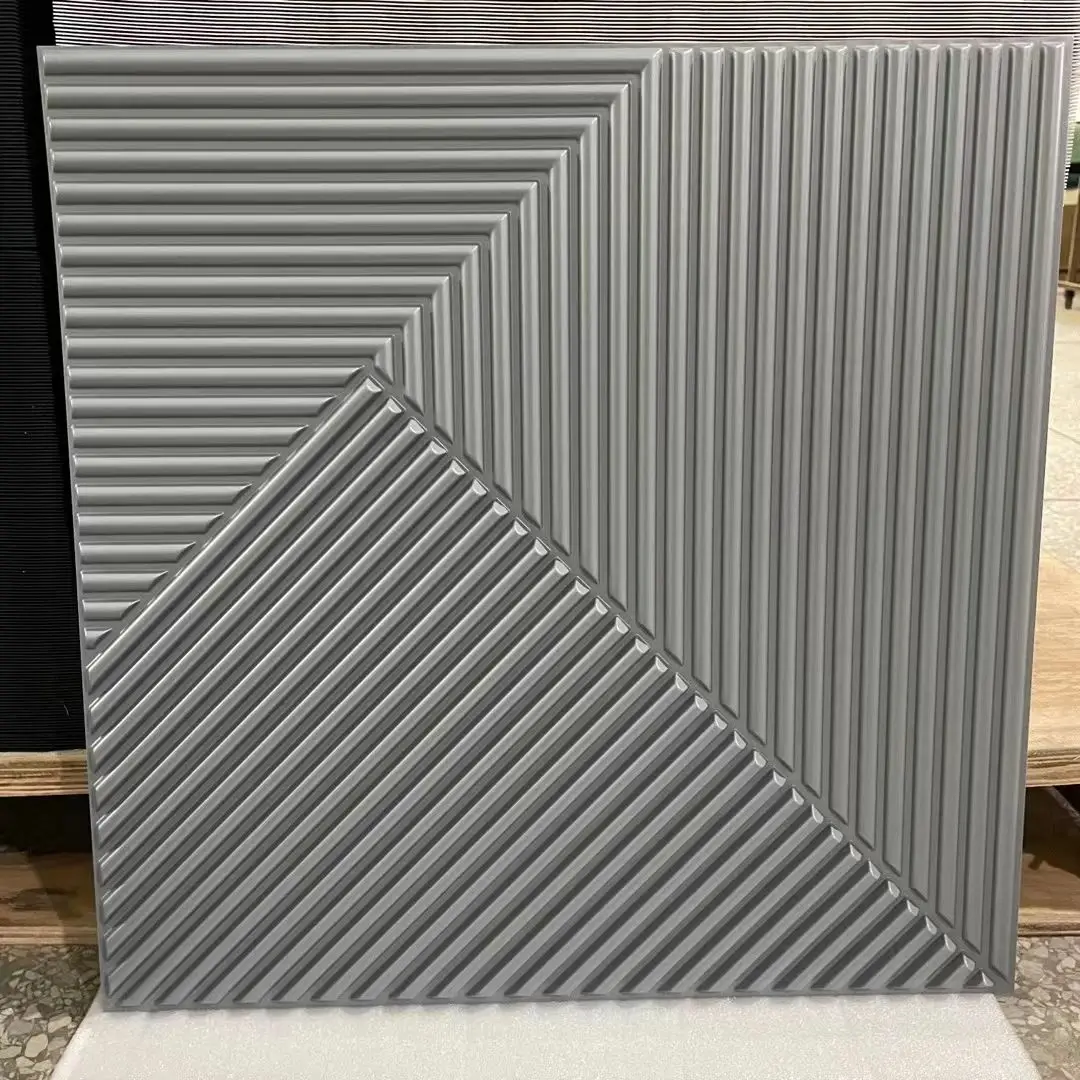 veneer tile high quality soft pvc cladding material bendable design wall claddings 3d wall paenls 50*50cm