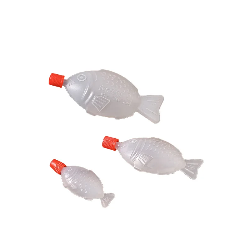 Hot Sale 2.6ml 8.2ml 15ml Fish Shape Disposable Portable Picnic Soy Sauce Bottle