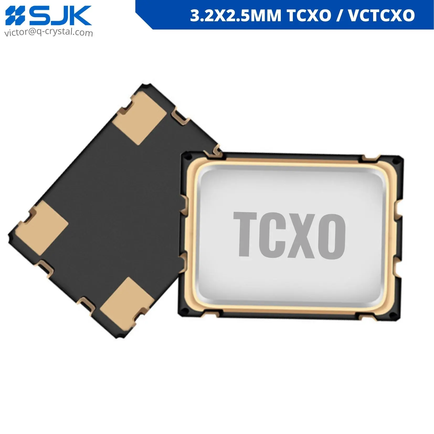 TCXO 3.2x2.5mm 4-pin Temperature Compensated Oscillator SMD -SJK-