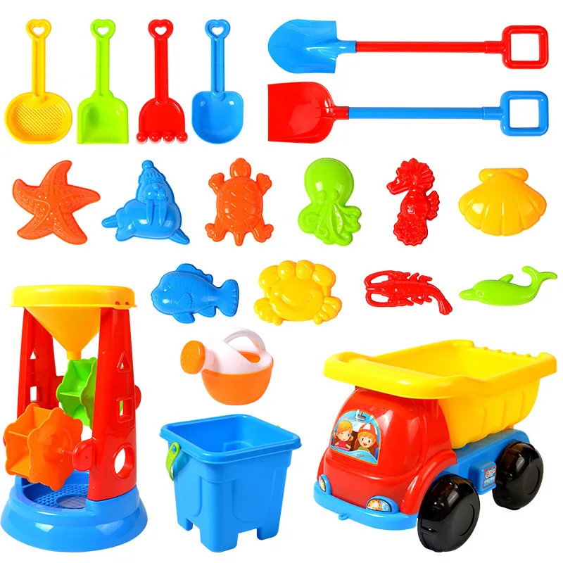 Tryme Beach Sand Molds Toys for Kids, Sandbox Toys with Animals, Sand Tools Compatible with Molding Clay and Play Sand