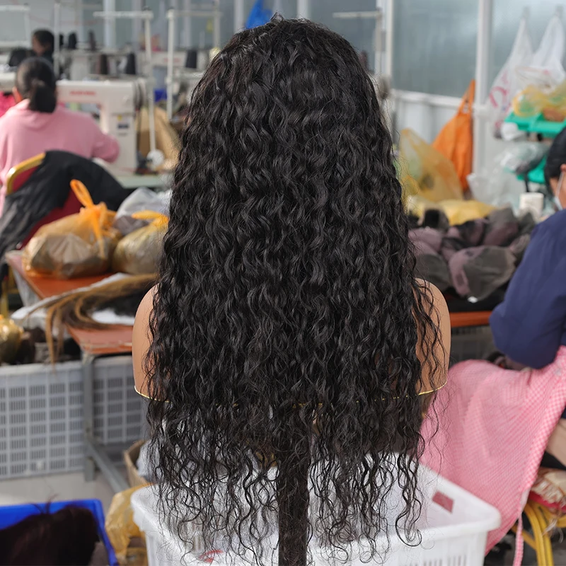 Wholesale Bulk Buy Now Best Seller Wavy Female 10A Grade Long Curly 180 Density Human Hair Wigs