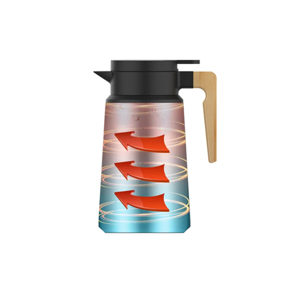 Insulated Water Jug 1 Litre Double Wall Stainless Steel Coffee Pot Thermos Flask Coffee Teapot 1000ml Vacuum Coffee Pot