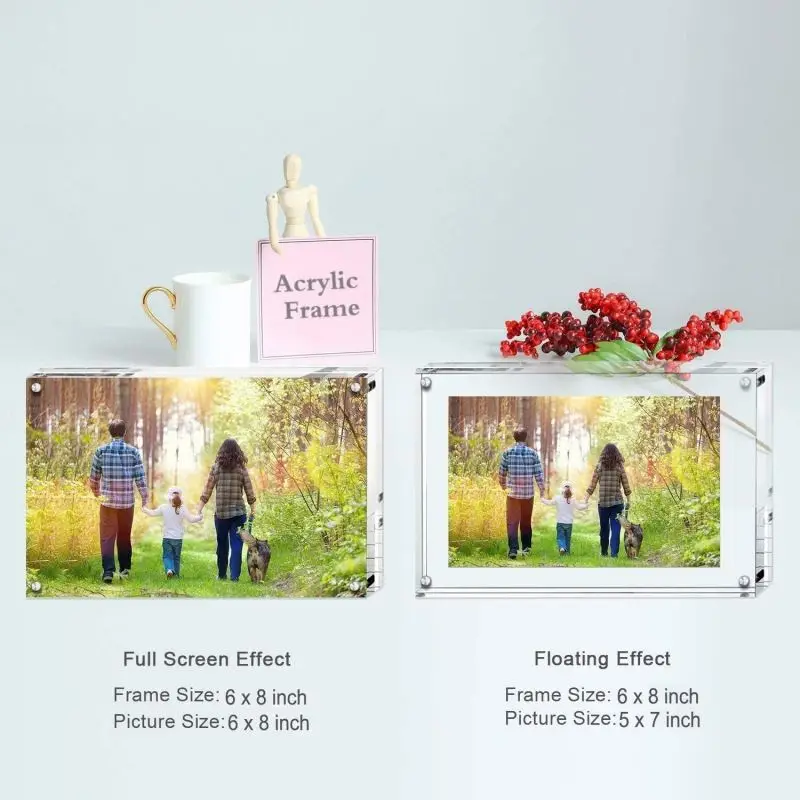 Spring Sign magnetic acrylic photo frame acrylic block photo frame