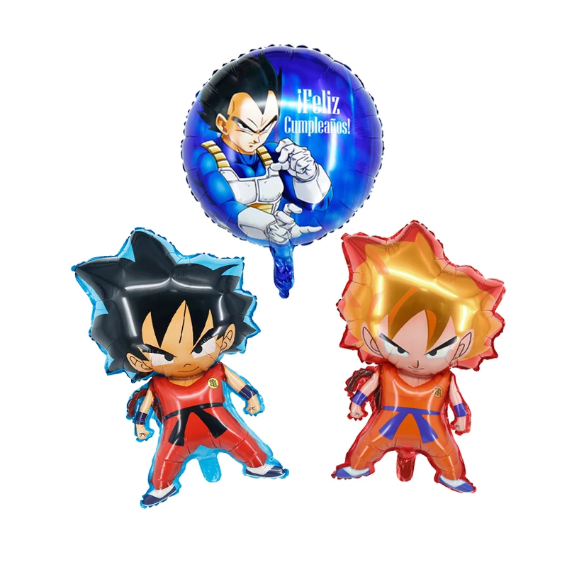 15 видов цветов Высококачественная алюминиевая пленка гелиевая аниме персонаж DBZ Goku Vegeta воздушный шар для украшения