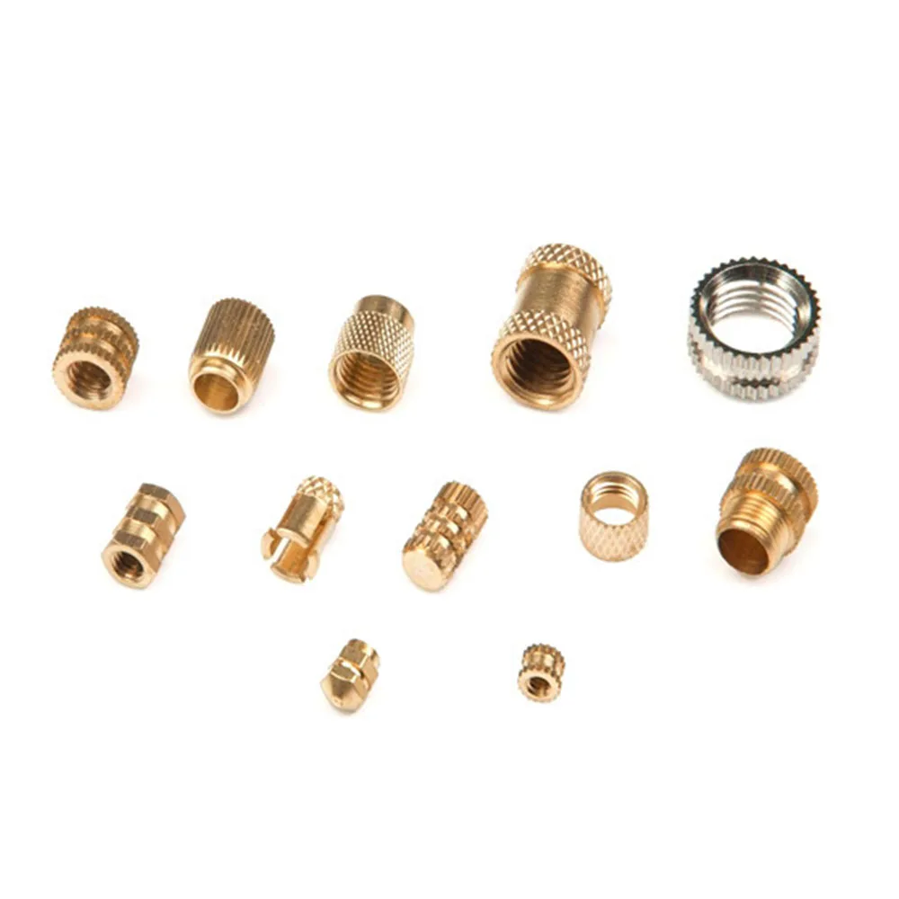 China Factory Supply M3 M4 M6 M6 Brass Self Tapping Threaded Knurled Inserts For Plastics threaded inserts