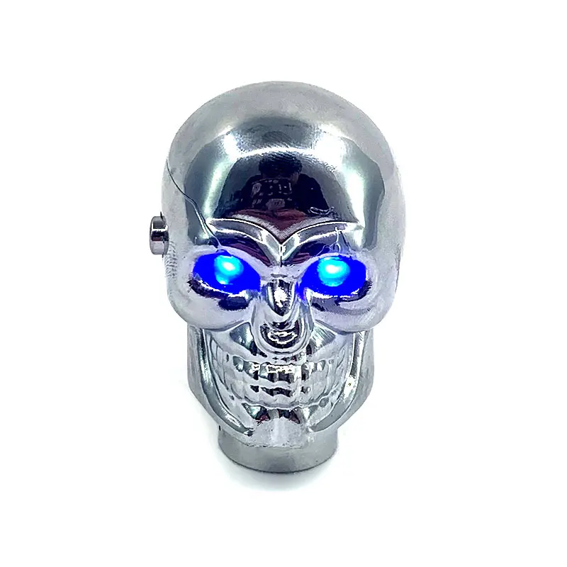 
Blue light led bone head racing car part skull gear shift knob 