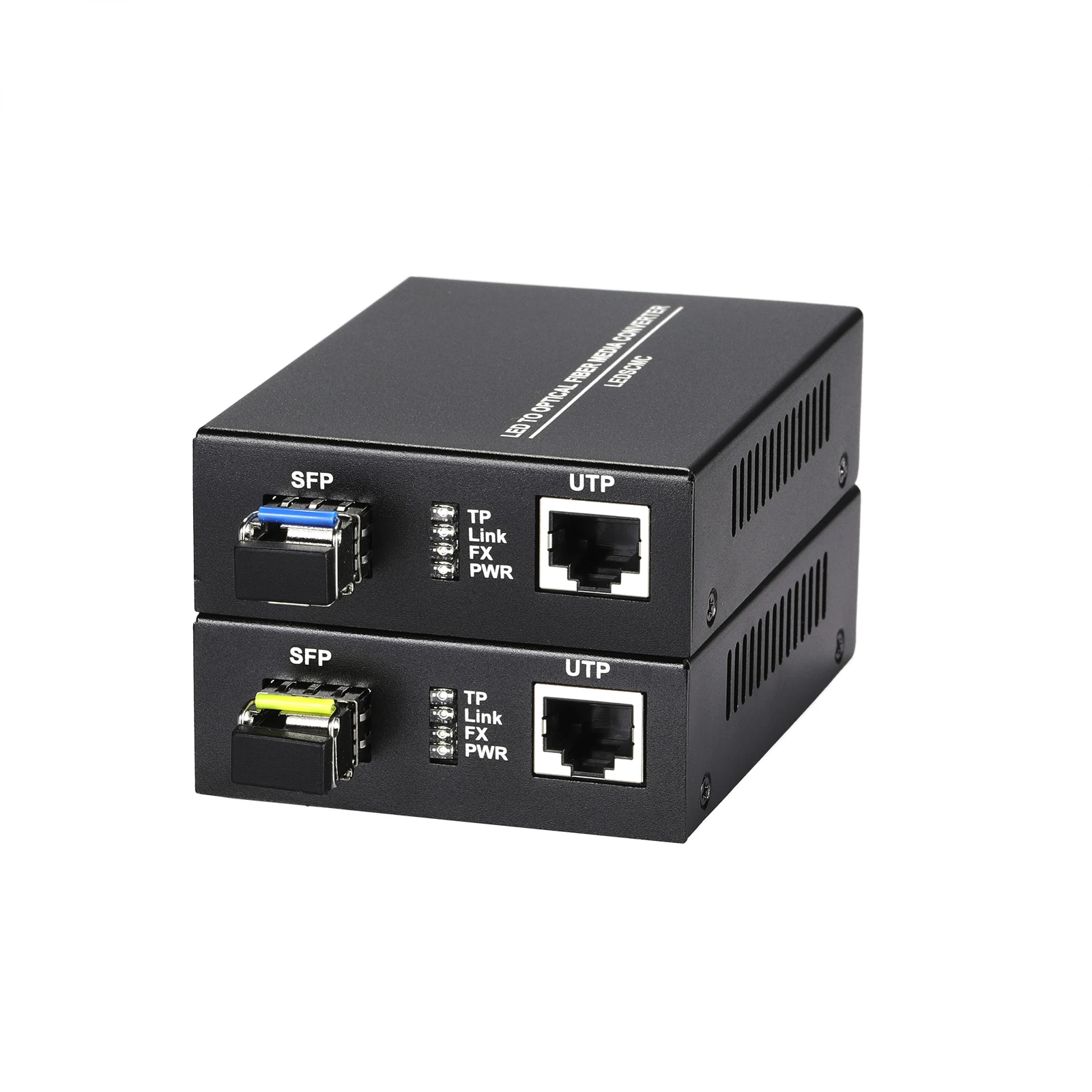 Ethernet single mode 1 fiber port rj45 10/100/1000M LED fiber optic media converter
