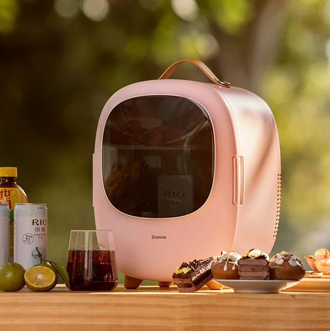 Mini Fridge 8 Liter Portable Cooler & Warmer 12V for Bedroom Office Car & Dorm Refrigerator for Skincare Drinks Food Eco & Quiet