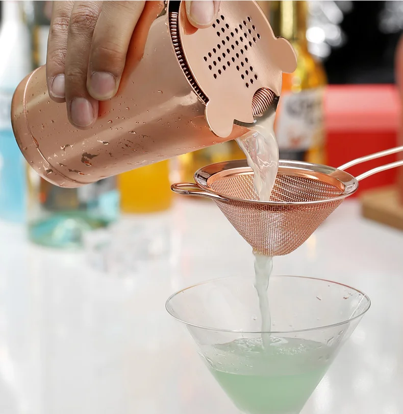 Stainless Steel Boston  Shaker 11PCS Set Bar Accessory  Kit With/ Without Bamboo Rack