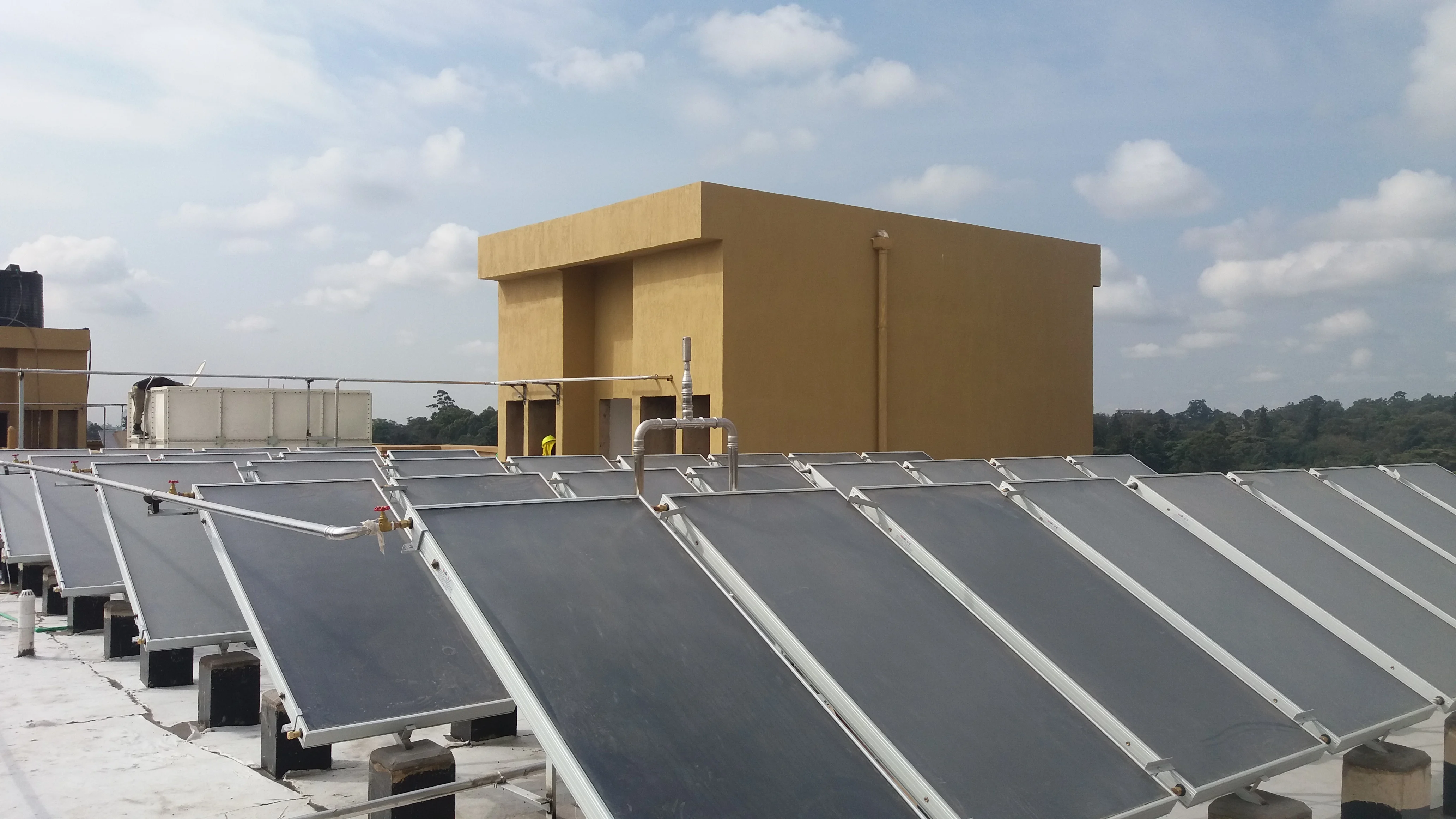 Sunrain 80L Stainless Steel Compact Low Pressure Solar Water Heater Calentador Solar Gravedad