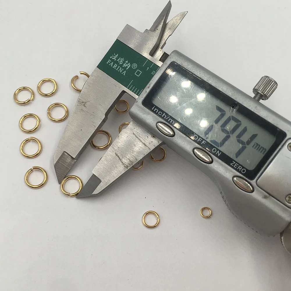 20 Pcs/lot Brass With Real Gold Plating Jewelry Findings Jump Open Ring 4 Mm/6 Mm/8 Mm WHOLESALE BULK DIY Accessories