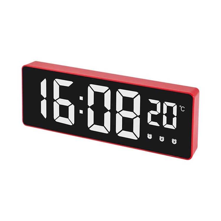 Modern Minimalist Fashion Student Digital alarm clock Bedside Large screen LED digital mirror clock