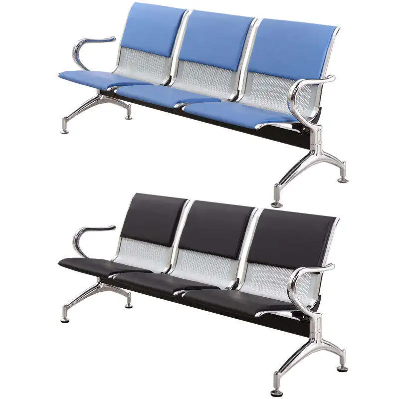 3 Seats High Quality Seaters Waiting Chair Airport Chairs Office Reception Steel Waiting Chair