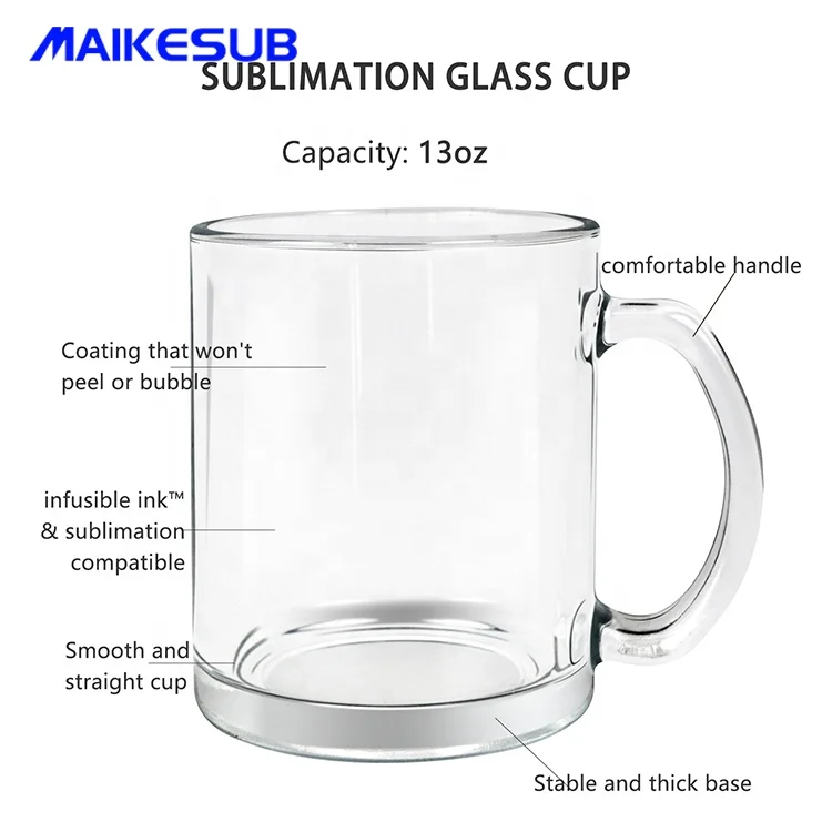High Quality 11oz Smooth Frosted Heat Transfer Glass Beer Mug Customizable Sublimation Mug Coffee Gifts Modern Parties