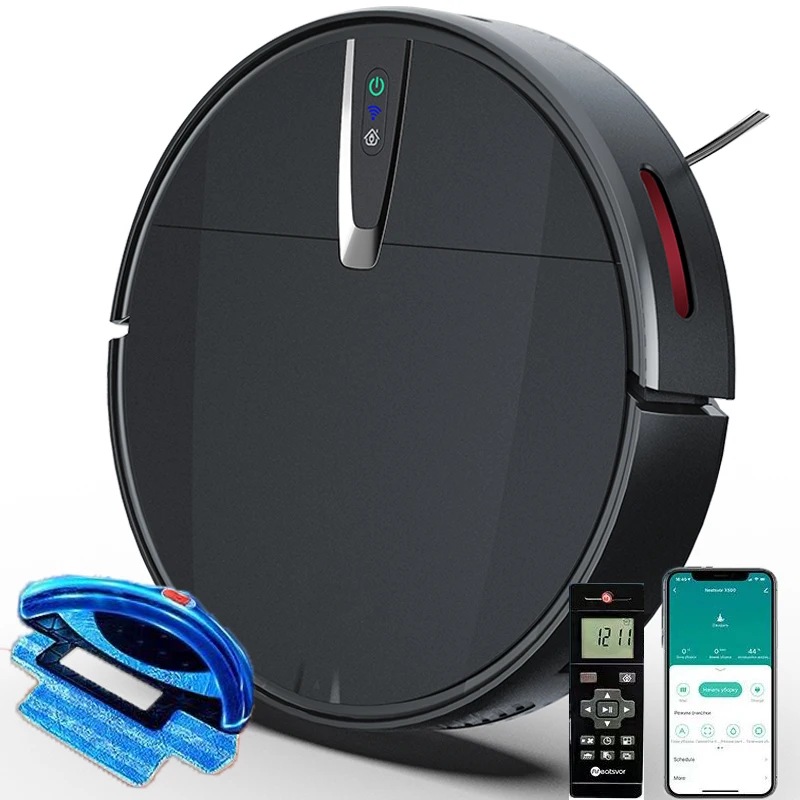 4400mAh Automatically Recharge Robot Vacuum Cleaner 3500pa Suction Power Gyroscope Navigation WIFI Works With Alex Google